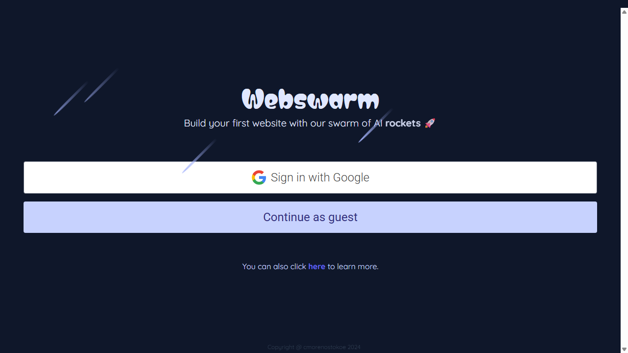 Meteor Shower (Webswarm) landscape preview